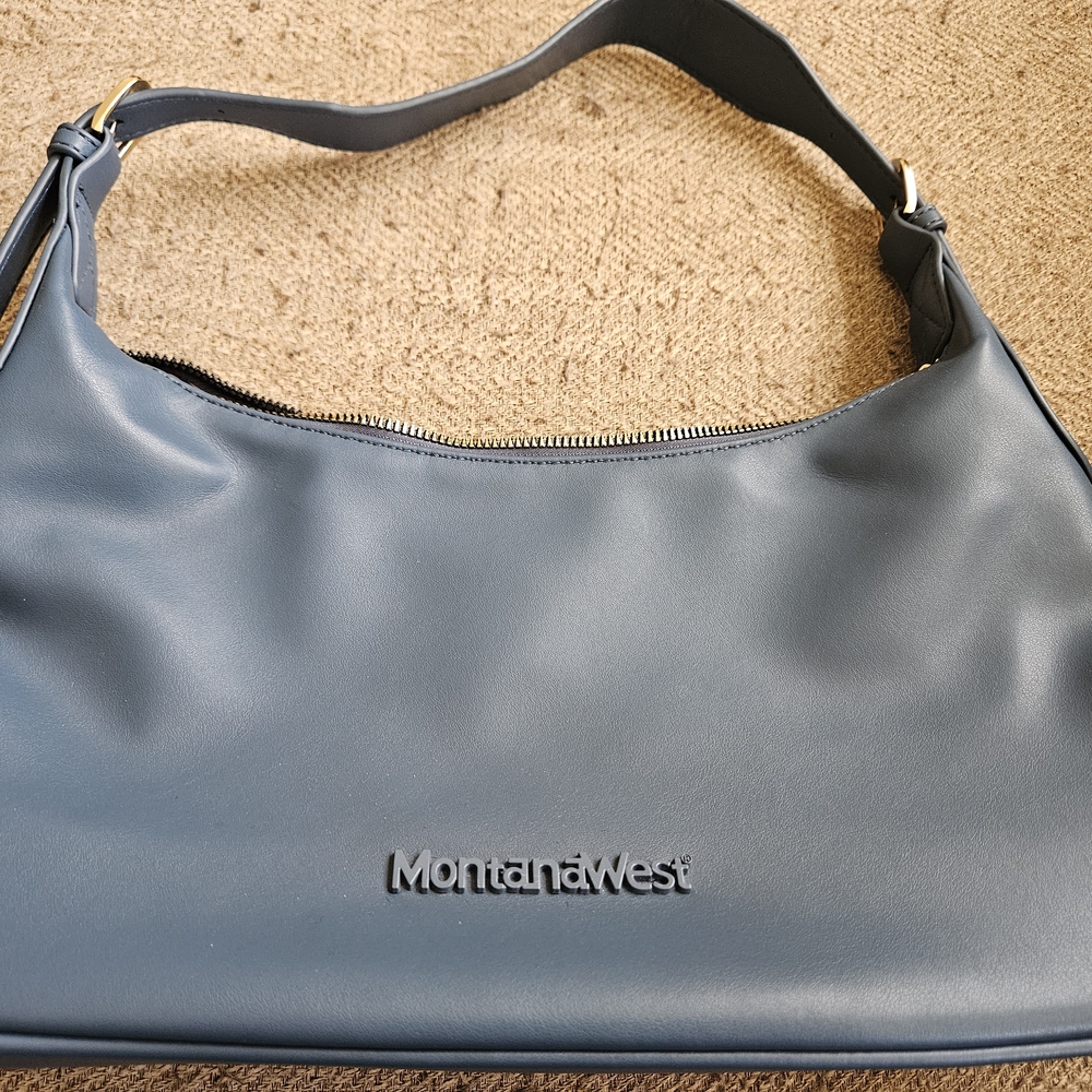 Montana West Blue Shoulder Bag, Multipocket